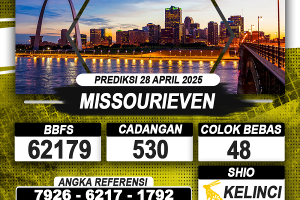 PREDIKSI MISSOURIEVEN 28 APRIL 2025 | PREDIKSI TOGEL KUNINGTOTO