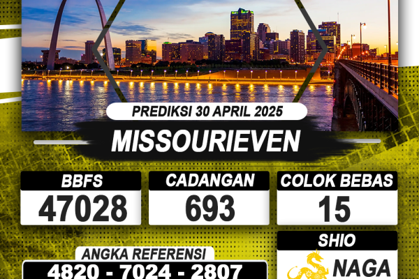 PREDIKSI MISSOURIEVEN 30 APRIL 2025 | PREDIKSI TOGEL KUNINGTOTO