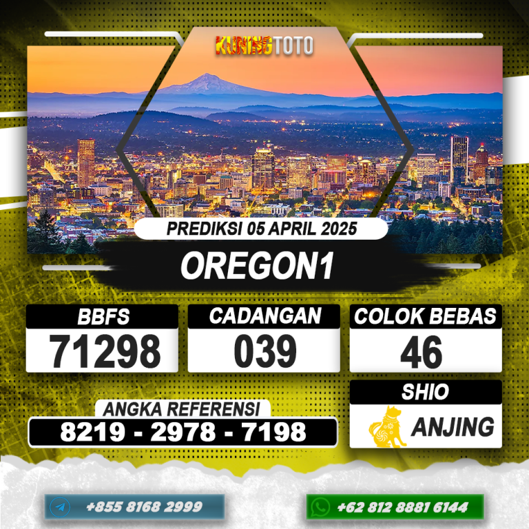 PREDIKSI OREGON1 05 APRIL 2025 | PREDIKSI TOGEL KUNINGTOTO