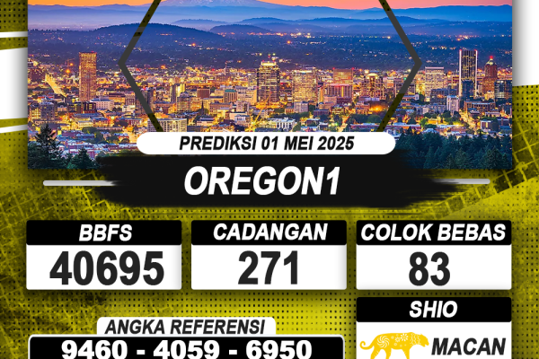 PREDIKSI OREGON1 01 MEI 2025 | PREDIKSI TOGEL KUNINGTOTO