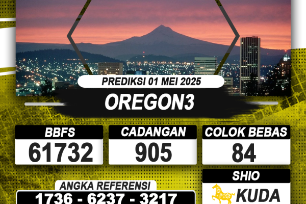 PREDIKSI OREGON3 01 MEI 2025 | PREDIKSI TOGEL KUNINGTOTO
