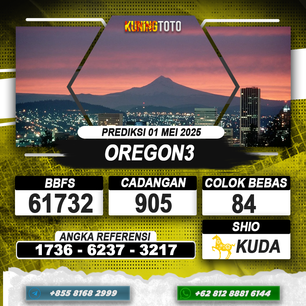 PREDIKSI OREGON3 01 MEI 2025 | PREDIKSI TOGEL KUNINGTOTO