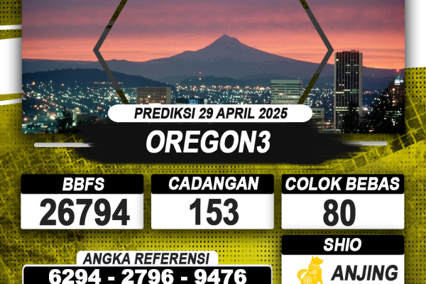 PREDIKSI OREGON3 29 APRIL 2025 | PREDIKSI TOGEL KUNINGTOTO