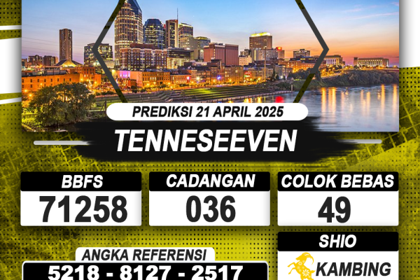PREDIKSI TENNESEEVEN 21 APRIL 2025 | PREDIKSI TOGEL KUNINGTOTO