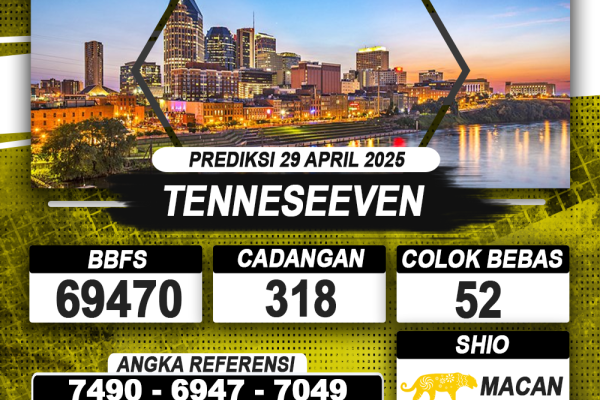 PREDIKSI TENNESEEVEN 29 APRIL 2025 | PREDIKSI TOGEL KUNINGTOTO