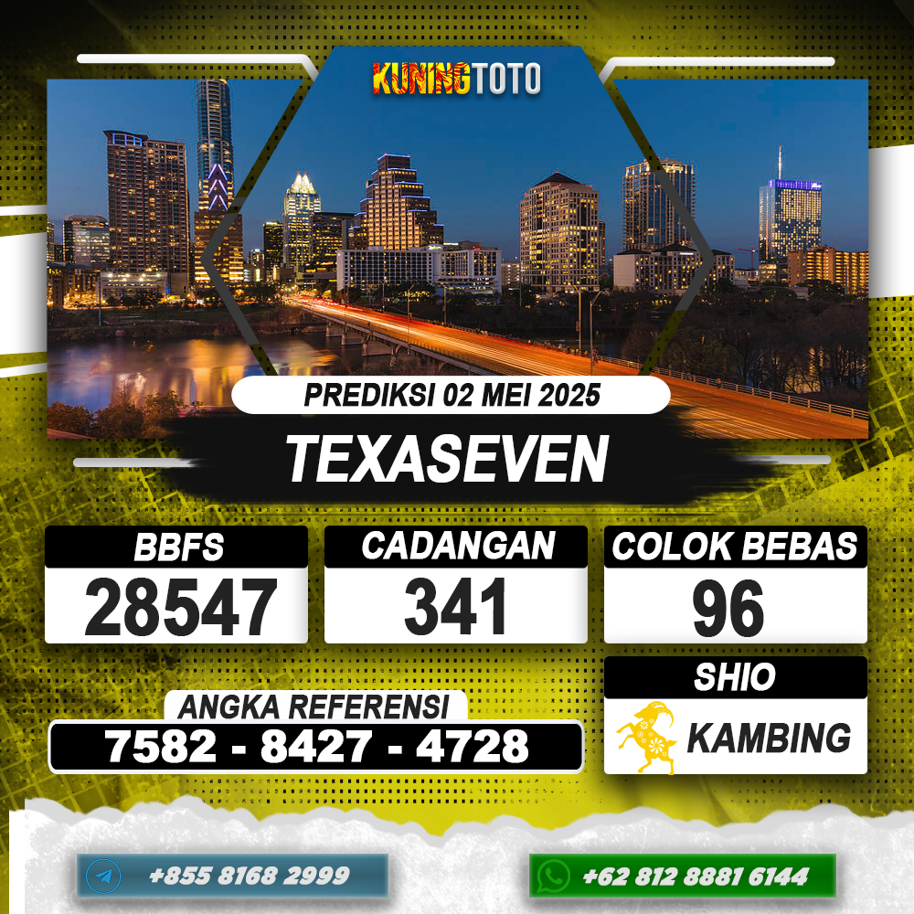 PREDIKSI TEXASEVEN 02 MEI 2025 | PREDIKSI TOGEL KUNINGTOTO