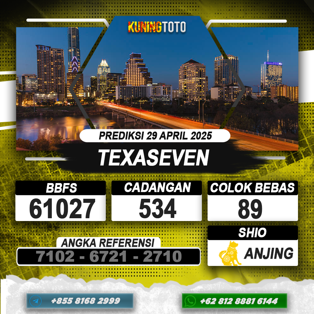 PREDIKSI TEXASEVEN 29 APRIL 2025 | PREDIKSI TOGEL KUNINGTOTO