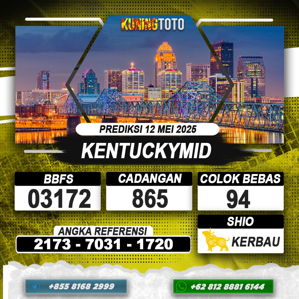 PREDIKSI KENTUCKYMID 12 MEI 2025 | PREDIKSI TOGEL KUNINGTOTO