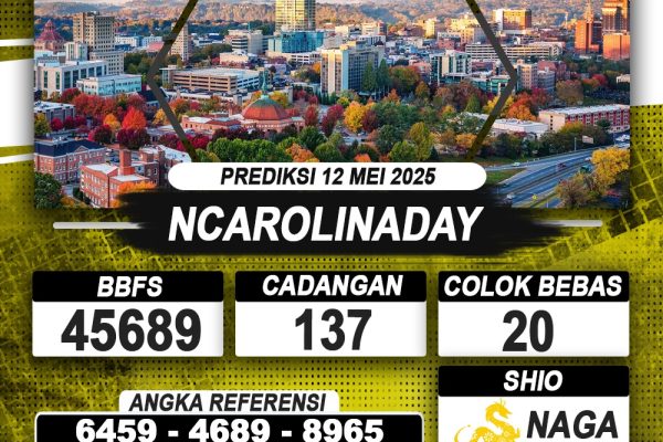 PREDIKSI NCAROLINADAY 12 MEI 2025 | PREDIKSI TOGEL KUNINGTOTO