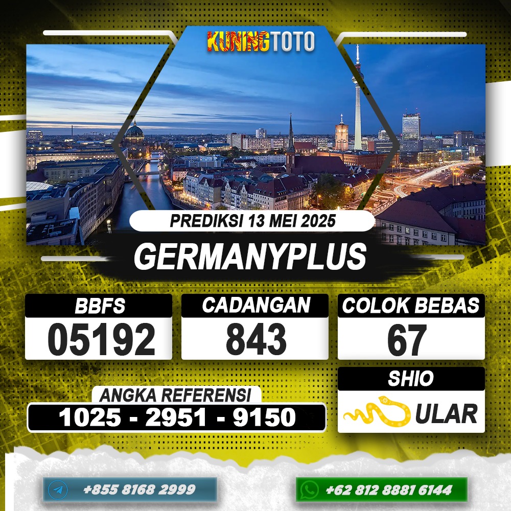 PREDIKSI GERMANYPLUS 13 MEI 2025 | PREDIKSI TOGEL KUNINGTOTO