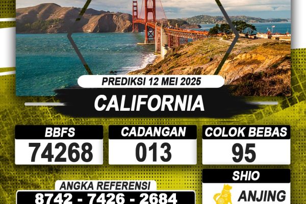 PREDIKSI CALIFORNIA 12 MEI 2025 | PREDIKSI TOGEL KUNINGTOTO