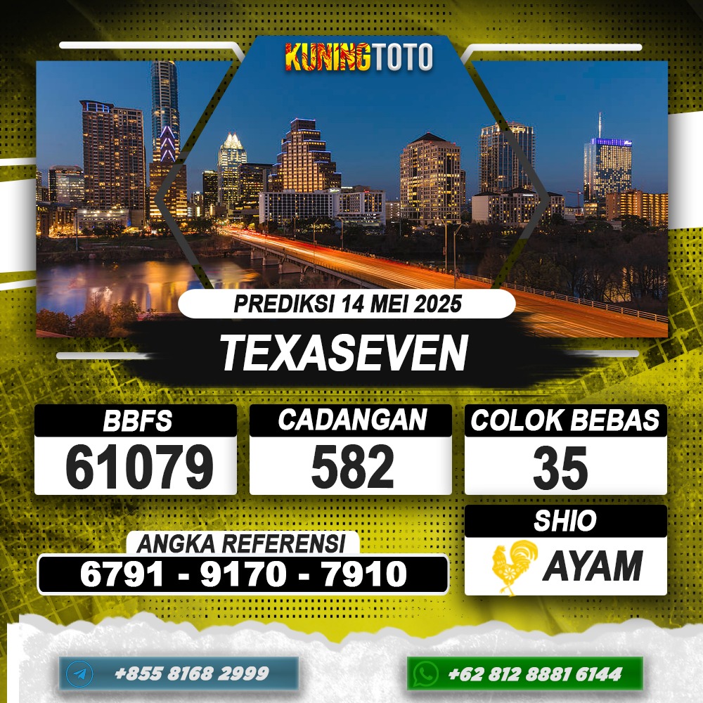 PREDIKSI TEXASEVEN 14 MEI 2025 | PREDIKSI TOGEL KUNINGTOTO