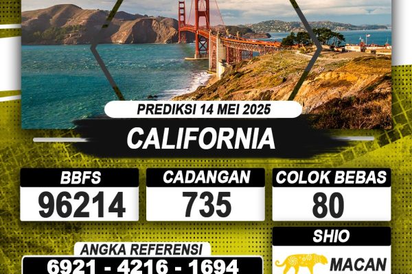 PREDIKSI CALIFORNIA 14 MEI 2025 | PREDIKSI TOGEL KUNINGTOTO