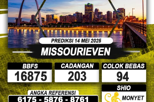 PREDIKSI MISSOURIEVEN 14 MEI 2025 | PREDIKSI TOGEL KUNINGTOTO