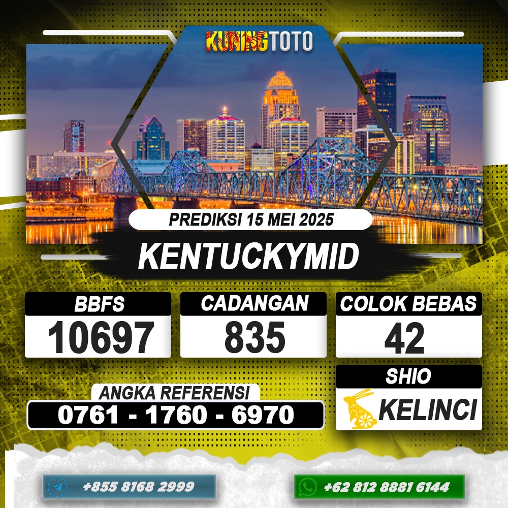 PREDIKSI KENTUCKYMID 15 MEI 2025 | PREDIKSI TOGEL KUNINGTOTO