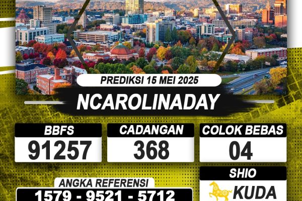PREDIKSI NCAROLINADAY 15 MEI 2025 | PREDIKSI TOGEL KUNINGTOTO