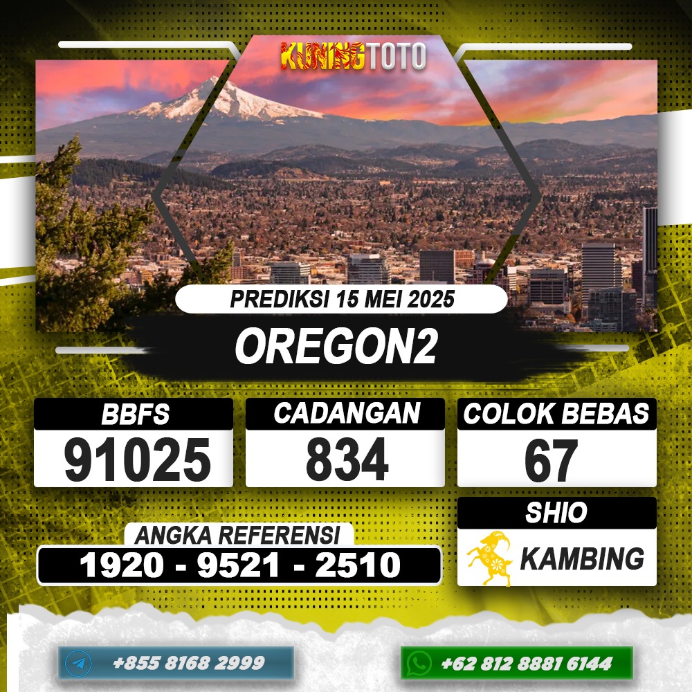 PREDIKSI OREGON2 15 MEI 2025 | PREDIKSI TOGEL KUNINGTOTO