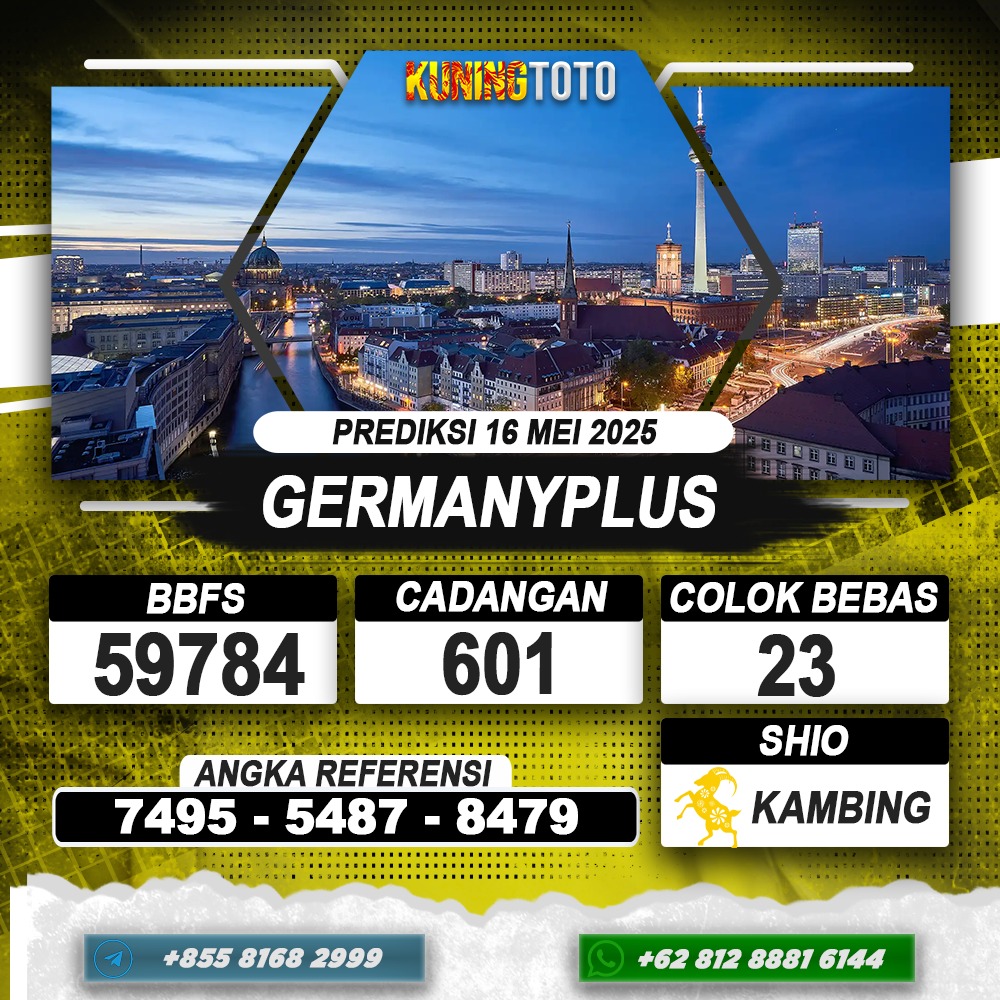PREDIKSI GERMANYPLUS 16 MEI 2025 | PREDIKSI TOGEL KUNINGTOTO