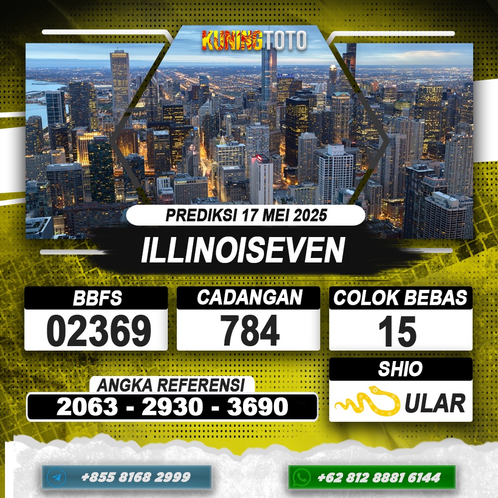 PREDIKSI ILLINOISEVEN 17 MEI 2025 | PREDIKSI TOGEL KUNINGTOTO