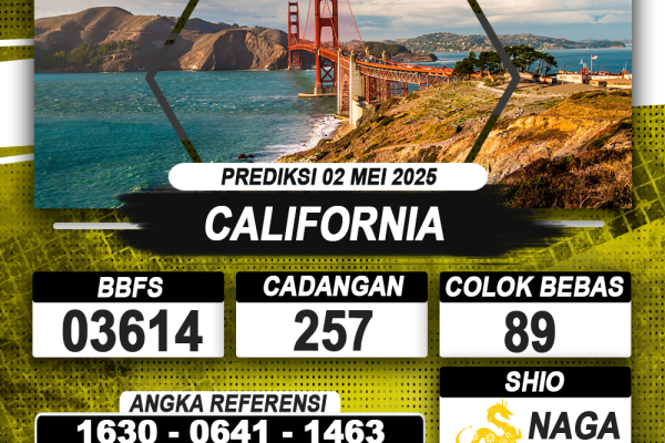 PREDIKSI CALIFORNIA 02 MEI 2025 | PREDIKSI TOGEL KUNINGTOTO PREDIKSI CALIFORNIA 02 MEI 2025 | PREDIKSI TOGEL KUNINGTOTO