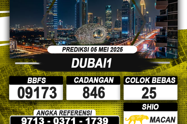 PREDIKSI DUBAI1 05 MEI 2025 | PREDIKSI TOGEL KUNINGTOTO
