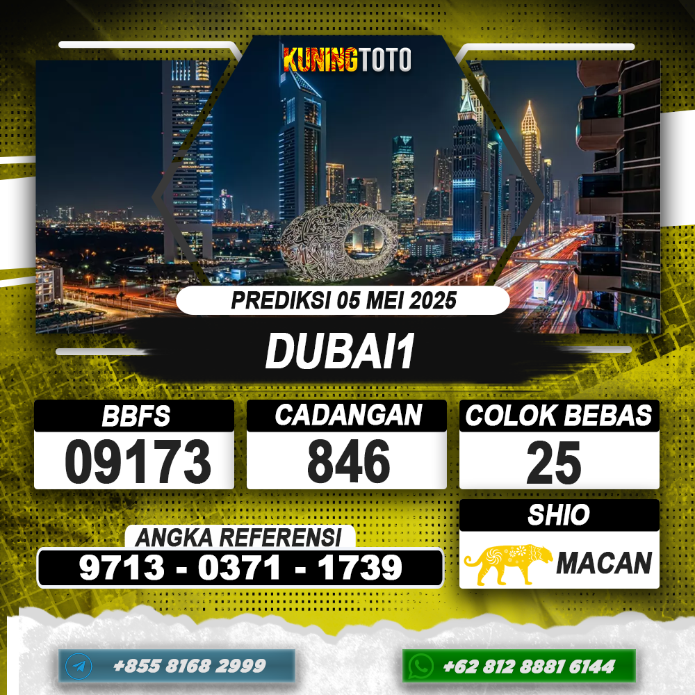 PREDIKSI DUBAI1 05 MEI 2025 | PREDIKSI TOGEL KUNINGTOTO