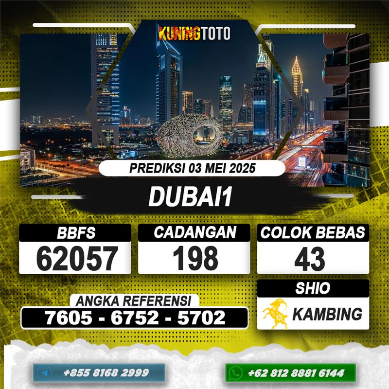 PREDIKSI DUBAI1 03 MEI 2025 | PREDIKSI TOGEL KUNINGTOTO