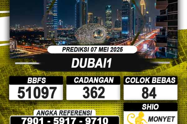 PREDIKSI DUBAI1 07 MEI 2025 | PREDIKSI TOGEL KUNINGTOTO