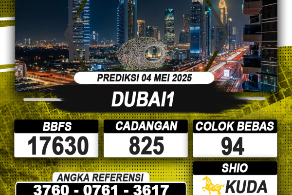 PREDIKSI DUBAI1 04 MEI 2025 | PREDIKSI TOGEL KUNINGTOTO