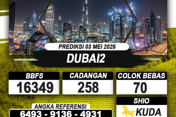 PREDIKSI DUBAI2 03 MEI 2025 | PREDIKSI TOGEL KUNINGTOTO