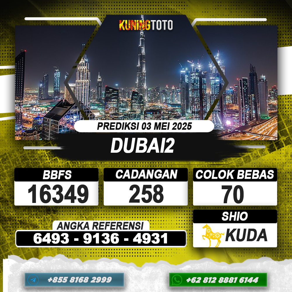 PREDIKSI DUBAI2 03 MEI 2025 | PREDIKSI TOGEL KUNINGTOTO