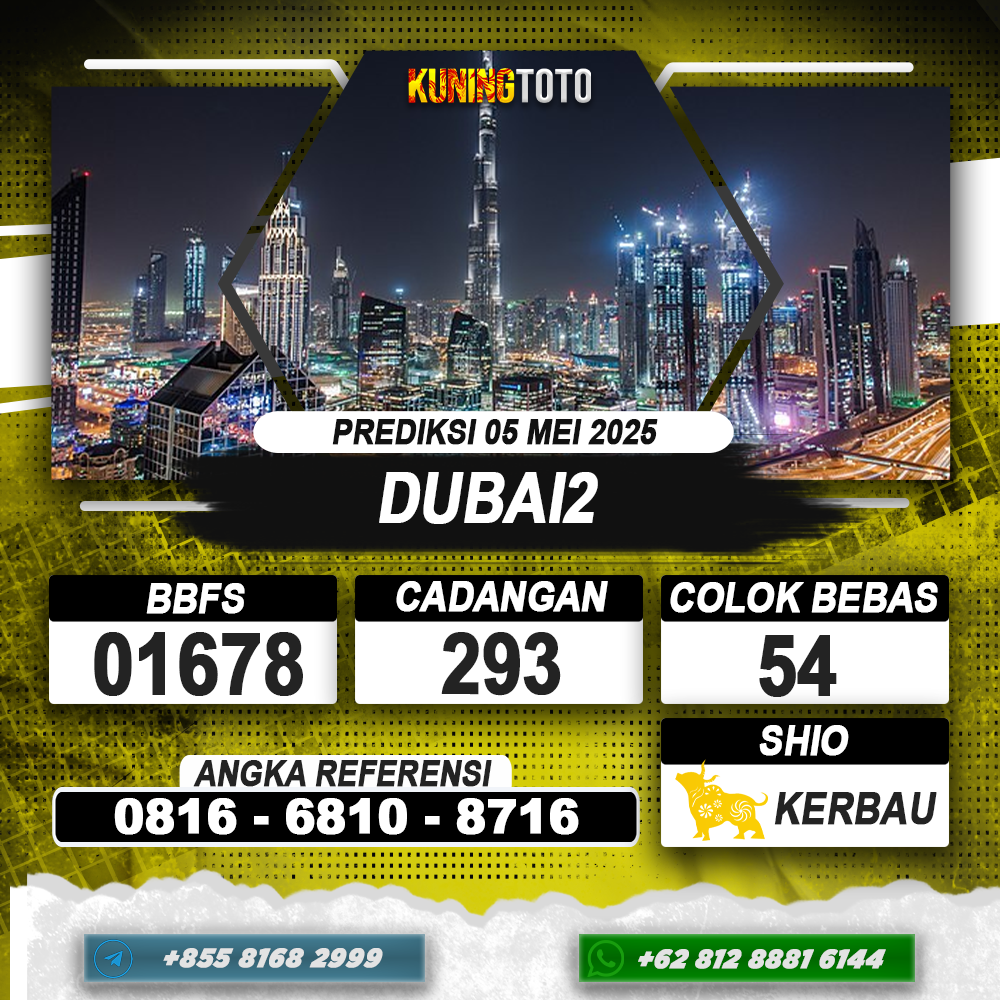 PREDIKSI DUBAI2 05 MEI 2025 | PREDIKSI TOGEL KUNINGTOTO