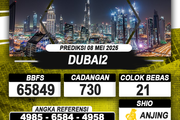PREDIKSI DUBAI2 08 MEI 2025 | PREDIKSI TOGEL KUNINGTOTO