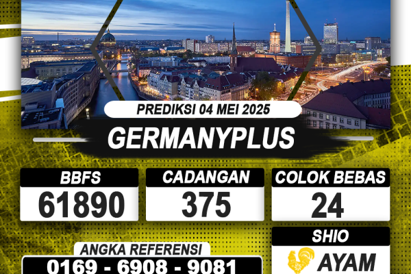 PREDIKSI GERMANYPLUS 04 MEI 2025 | PREDIKSI TOGEL KUNINGTOTO