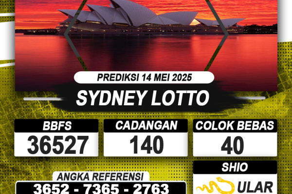 PREDIKSI SYDNEY LOTTO 14 MEI 2025 | PREDIKSI TOGEL KUNINGTOTO