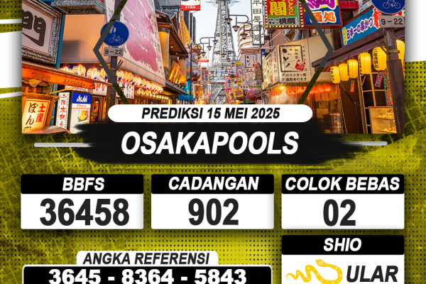 PREDIKSI OSAKAPOOLS 15 MEI 2025 | PREDIKSI TOGEL KUNINGTOTO