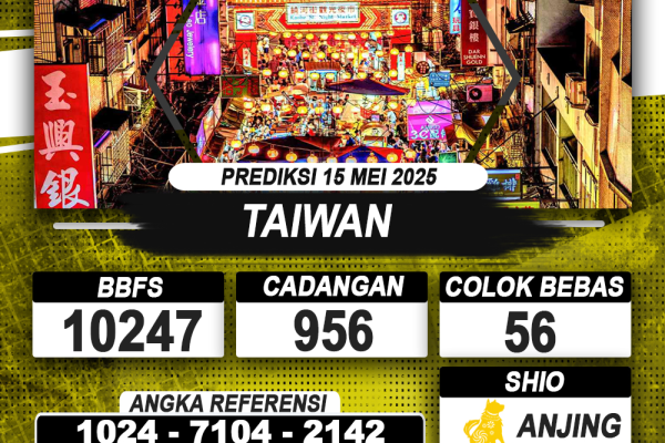 PREDIKSI TAIWAN 15 MEI 2025 | PREDIKSI TOGEL KUNINGTOTO