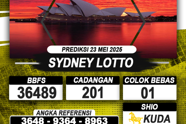 PREDIKSI SYDNEY LOTTO 23 MEI 2025 | PREDIKSI TOGEL KUNINGTOTO