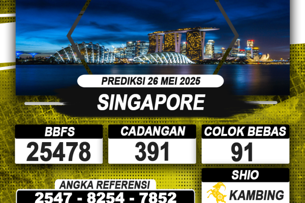 PREDIKSI SINGAPORE 26 MEI 2025 | PREDIKSI TOGEL KUNINGTOTO