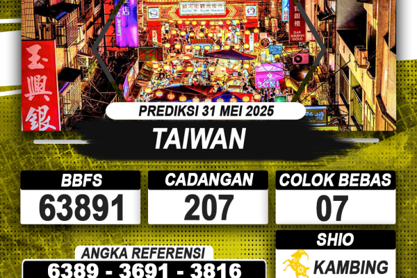 PREDIKSI TAIWAN 31 MEI 2025 | PREDIKSI TOGEL KUNINGTOTO