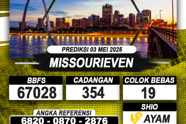PREDIKSI MISSOURIEVEN 03 MEI 2025 | PREDIKSI TOGEL KUNINGTOTO