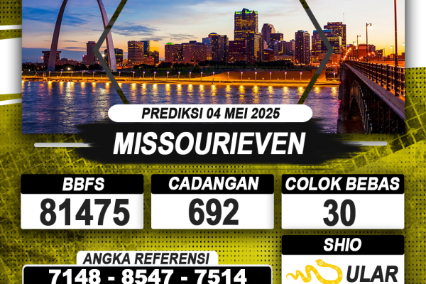 PREDIKSI MISSOURIEVEN 04 MEI 2025 | PREDIKSI TOGEL KUNINGTOTO