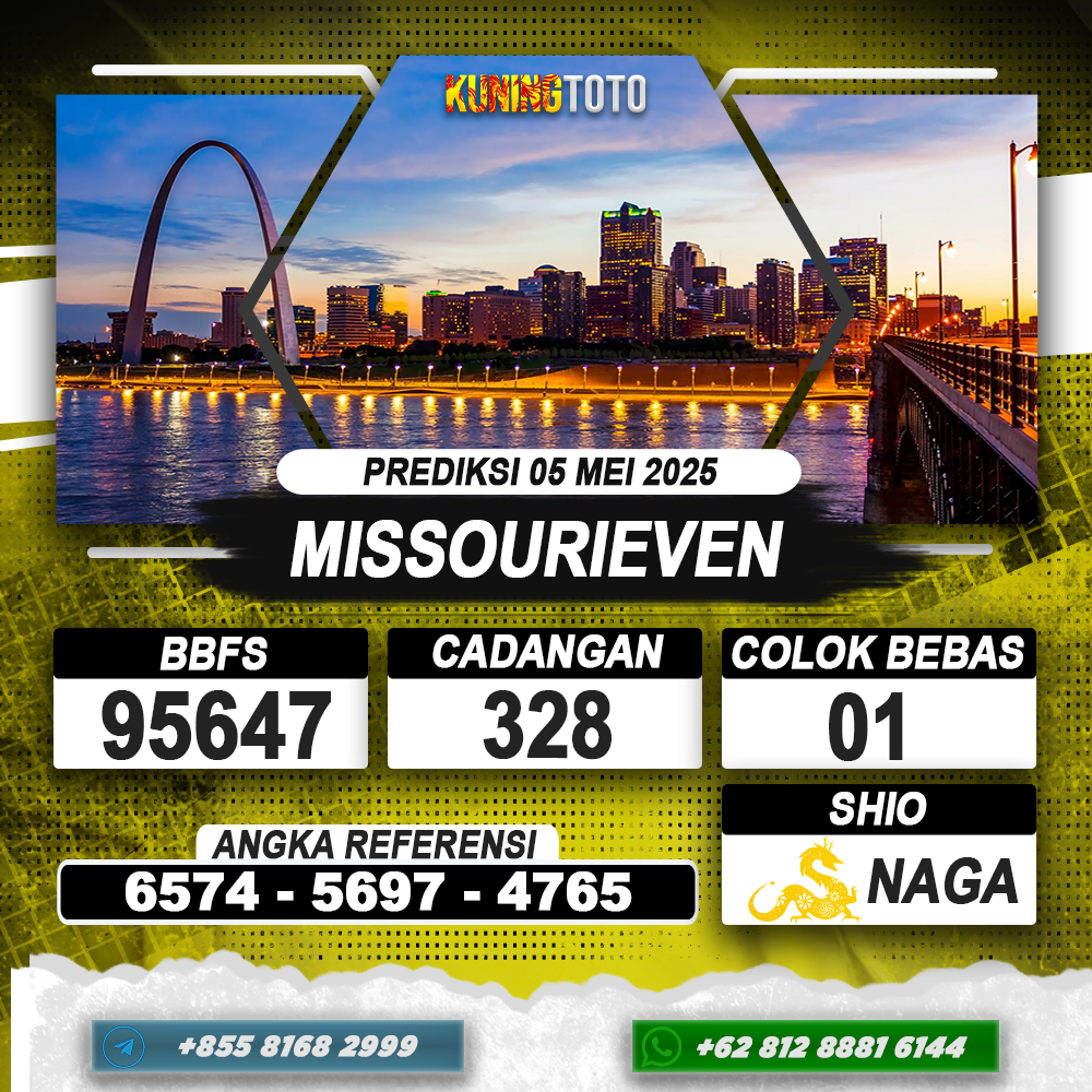 PREDIKSI MISSOURIEVEN 05 MEI 2025 | PREDIKSI TOGEL KUNINGTOTO