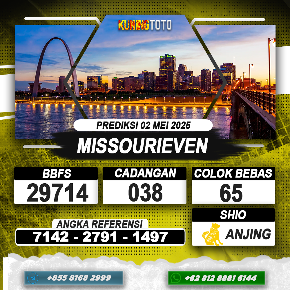 PREDIKSI MISSOURIEVEN 02 MEI 2025 | PREDIKSI TOGEL KUNINGTOTO