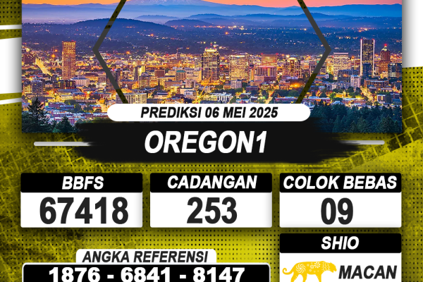 PREDIKSI OREGON1 06 MEI 2025 | PREDIKSI TOGEL KUNINGTOTO