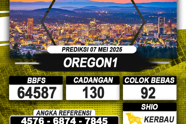 PREDIKSI OREGON1 07 MEI 2025 | PREDIKSI TOGEL KUNINGTOTO
