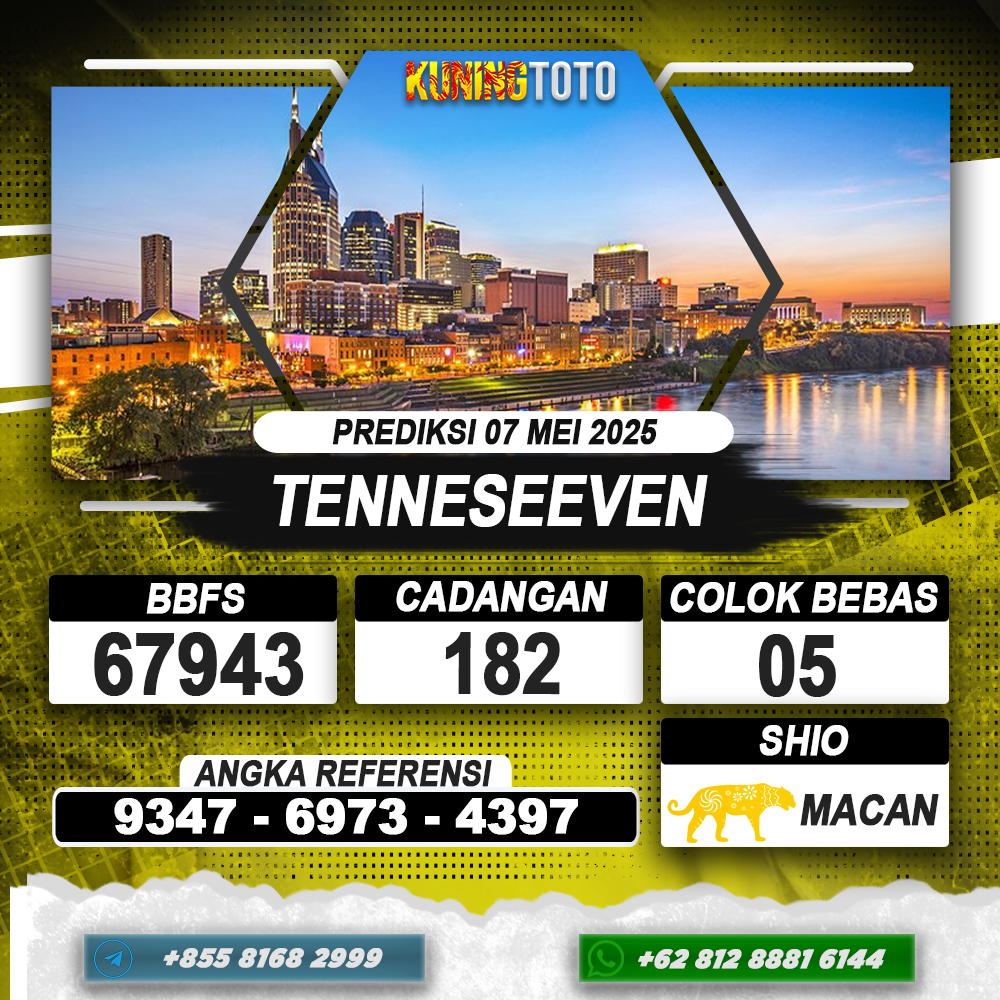 PREDIKSI TENNESEEVEN 07 MEI 2025 | PREDIKSI TOGEL KUNINGTOTO