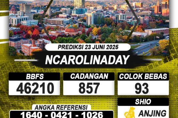 PREDIKSI NCAROLINADAY 23 JUNI 2025 | PREDIKSI TOGEL KUNINGTOTO
