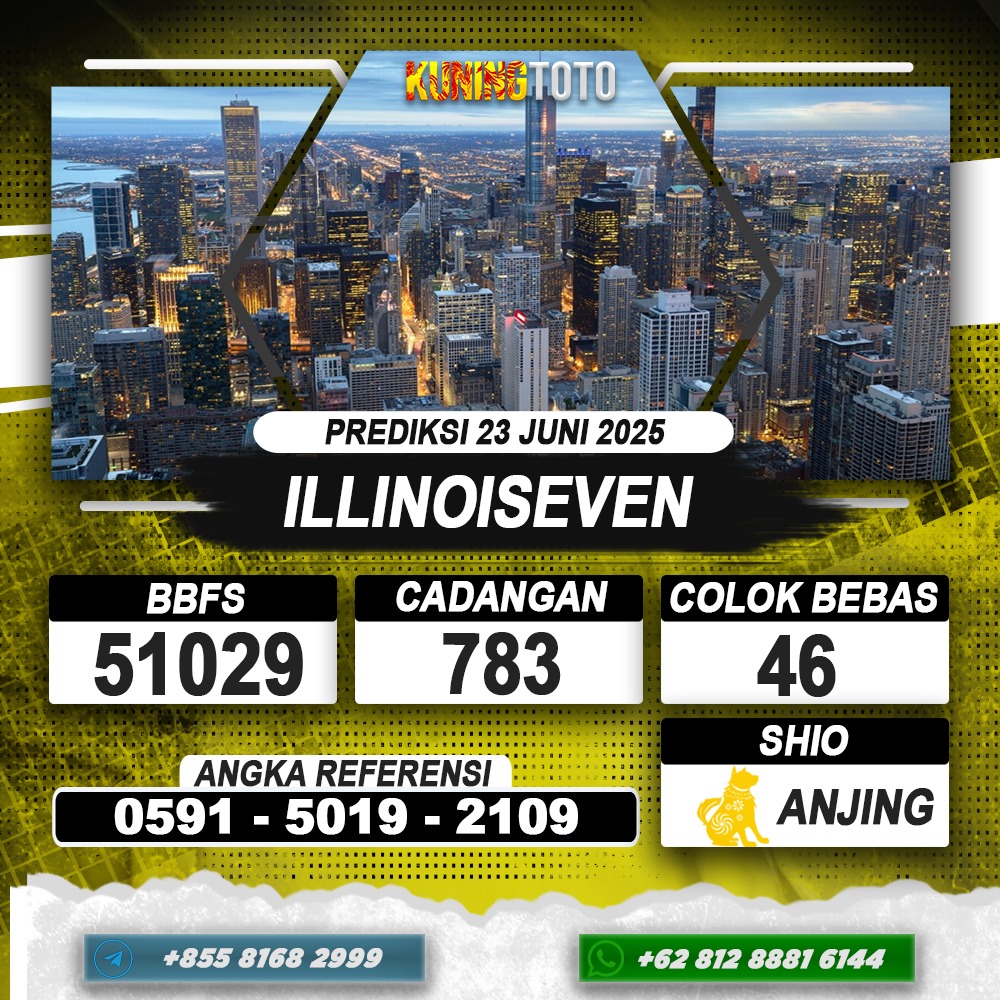 PREDIKSI ILLINOISEVEN 23 JUNI 2025 | PREDIKSI TOGEL KUNINGTOTO