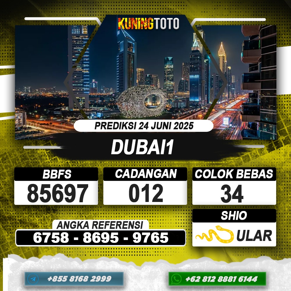 PREDIKSI DUBAI1 24 JUNI 2025 | PREDIKSI TOGEL KUNINGTOTO